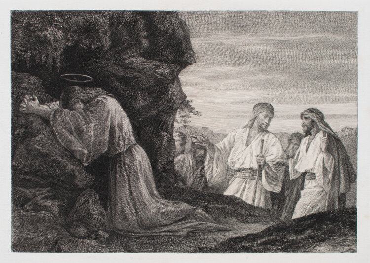 Alexandre Bida nach - Jesus betend - o.J. - Radierung