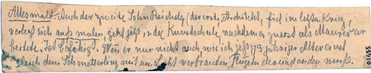 Georg Schmidt - Landschaft Ausschnitt mit Tagebuch Aufsatz - 1910 - Aquarell