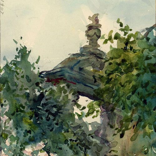 Georg Schmidt - Hof, Nürnberg - 1907 - Aquarell