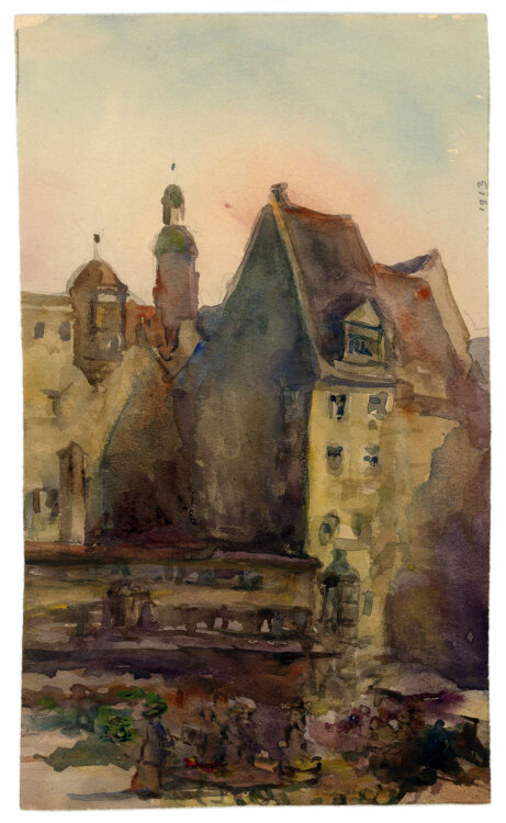 Georg Schmidt - Altstadtansicht - 1913 - Aquarell