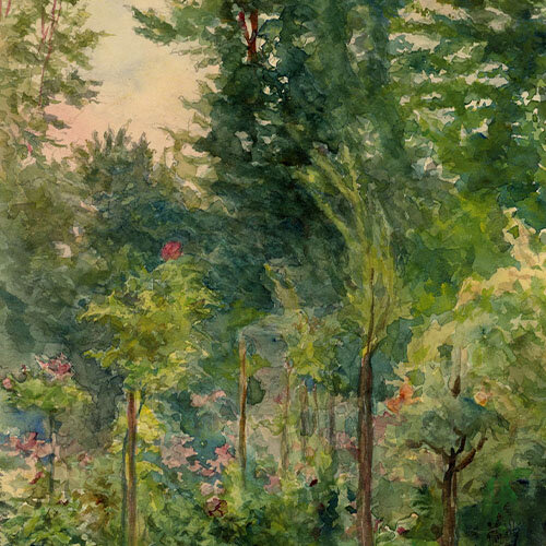 Georg Schmidt - Rosengarten - 1917 - Aquarell