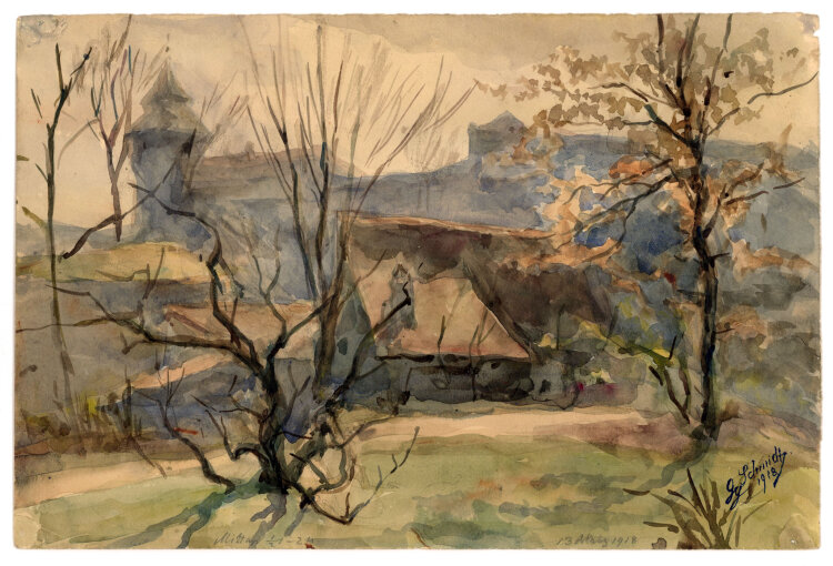 Georg Schmidt - Stadtansicht - 1918 - Aquarell