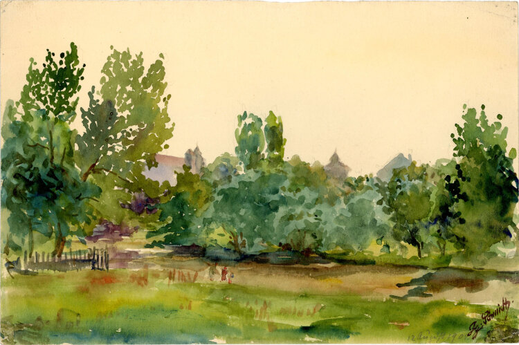 Georg Schmidt - Hallerwiese, Nürnberg - 1905 - Aquarell