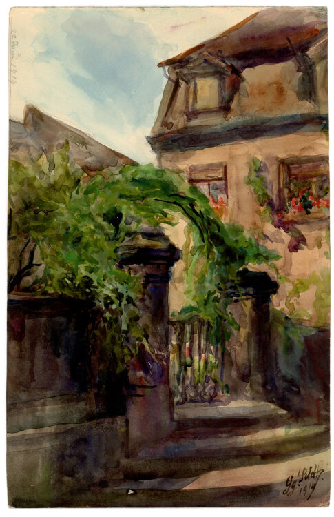 Georg Schmidt - Stiftungshaus - 1914 - Aquarell