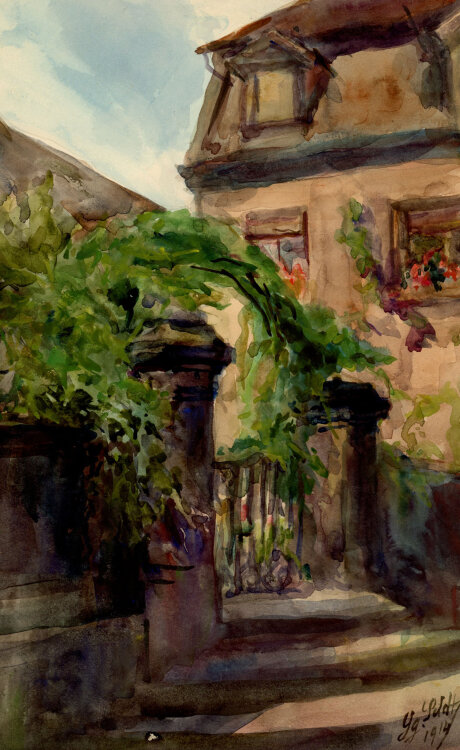 Georg Schmidt - Stiftungshaus - 1914 - Aquarell