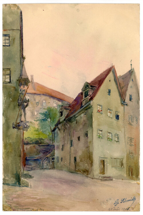 Georg Schmidt - Das Pilatushaus, Nürnberg - 1906 -...
