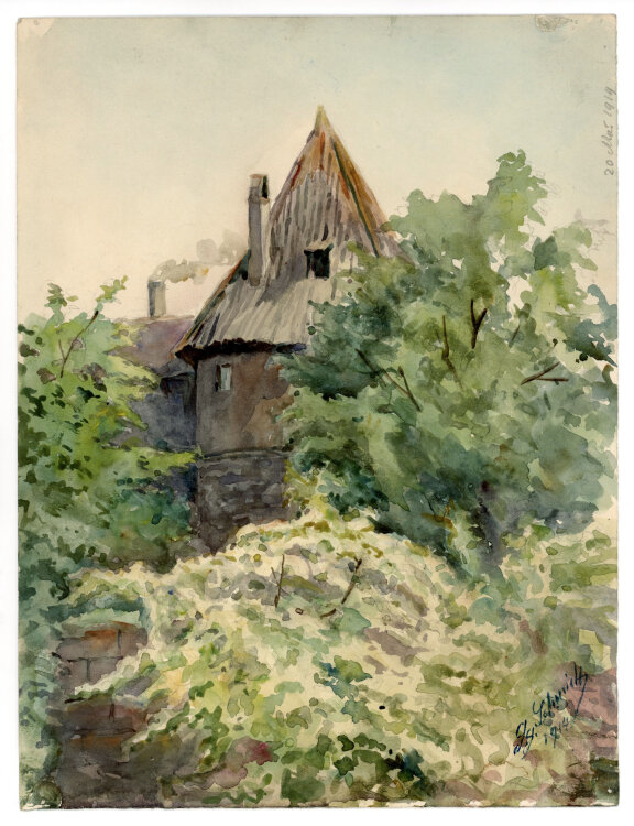 Georg Schmidt - Kaiserburg Turm - 1914 - Aquarell
