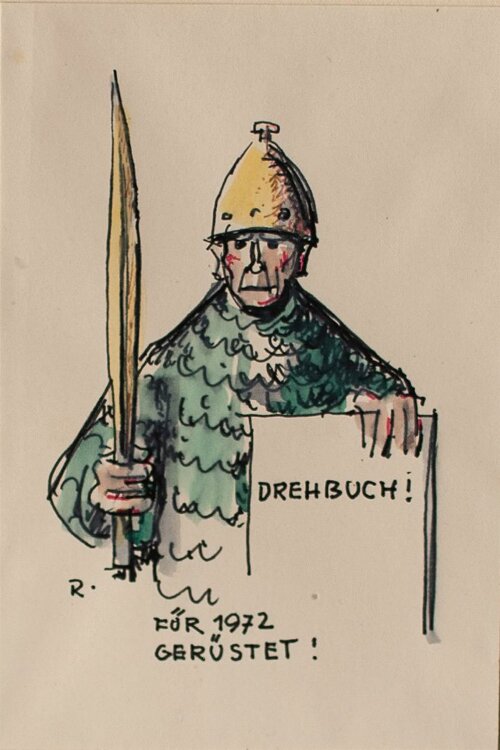 Bruno Ramin - Drehbuch - Aquarell - o.J.