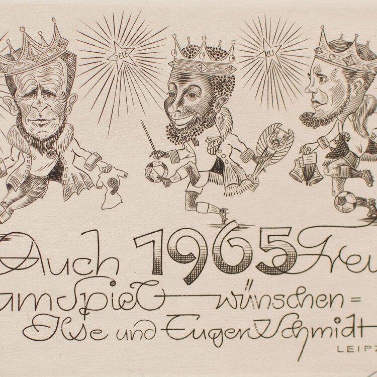 Eugen Schmidt - Neujahrsgrafik - 1964 - Radierung