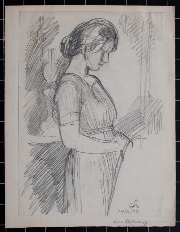 Hans Gött - Frauenporträt - 1922 - Bleistift