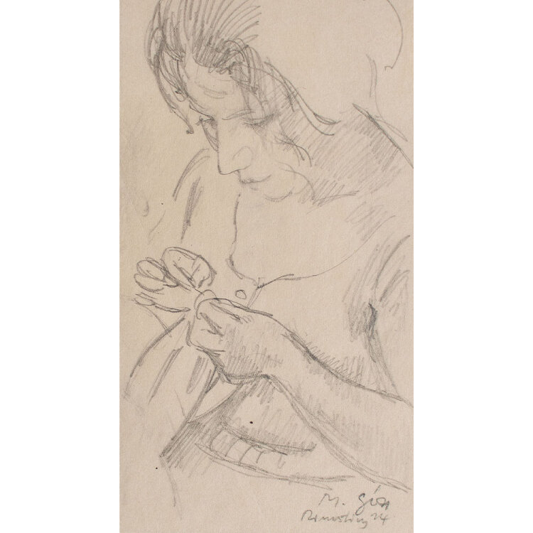 Hans Gött - Frauenporträt - 1924 - Bleistift
