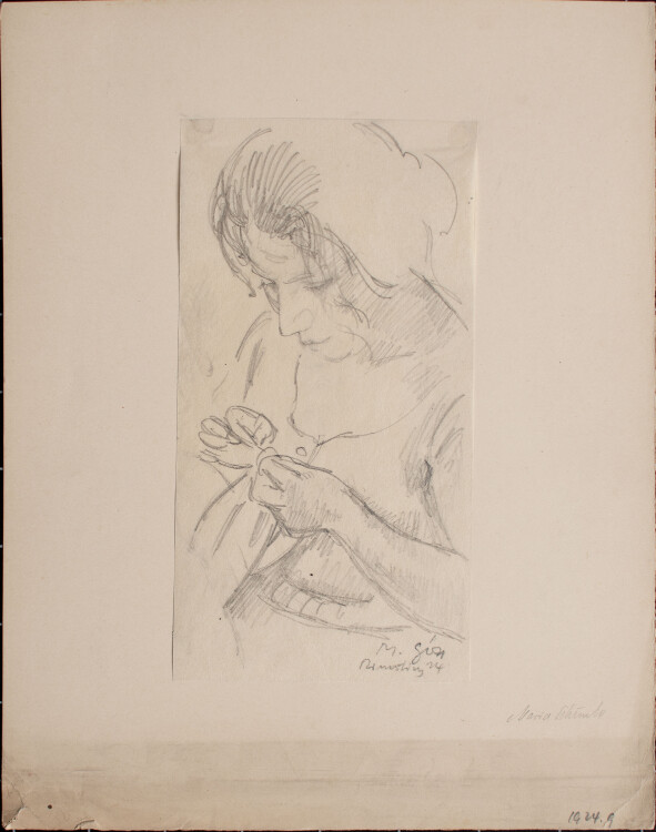 Hans Gött - Frauenporträt - 1924 - Bleistift