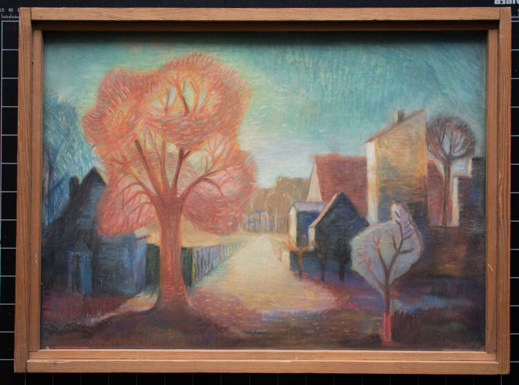 Hans Werner - Straßenzug - 1948 - Pastellkreide