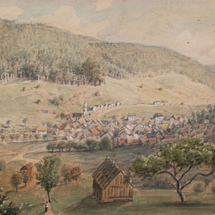 Eugen Peipers - Bad Wildbad im Schwarzwald - 1871 - Aquarell