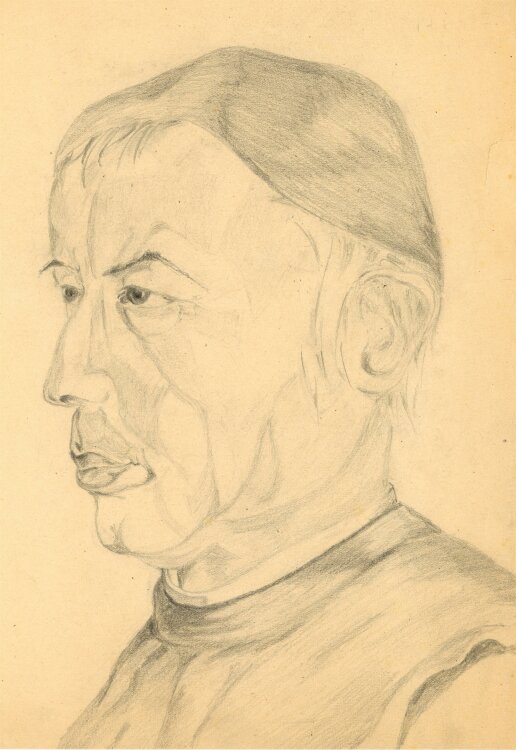 Witt Pfeiffer - Portrait älterer Mann - o.J. - Bleistiftzeichnung