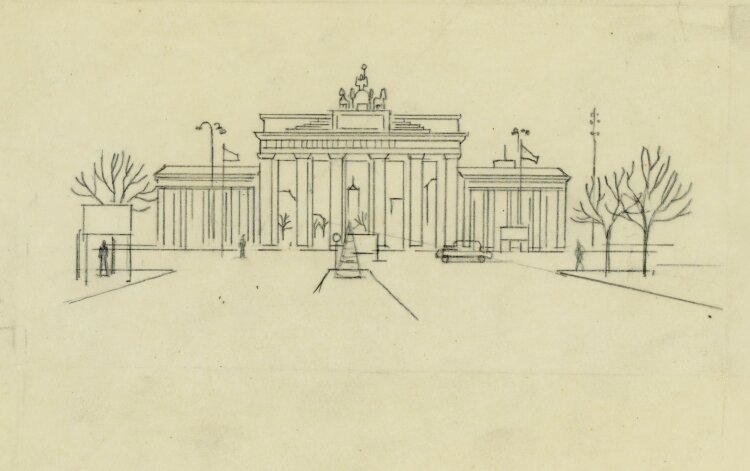 unbekannt - Skizze Brandenburger Tor - o.J. - Bleistiftzeichnung