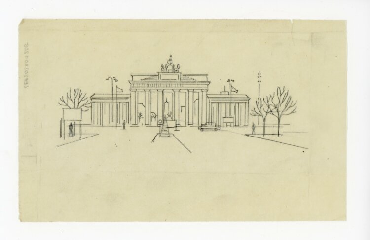 unbekannt - Skizze Brandenburger Tor - o.J. - Bleistiftzeichnung
