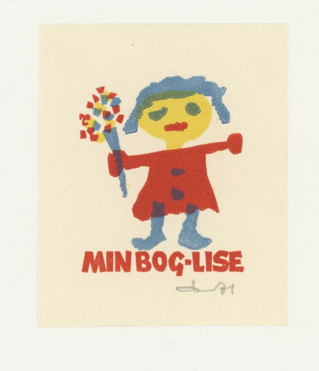 Zbigniew Dolatowski - Ex Libris Min Bog Lise - 1971 - Holzschnitt