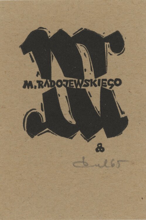Zbigniew Dolatowski - Ex Libris M Radojewskiego - 1965 -...