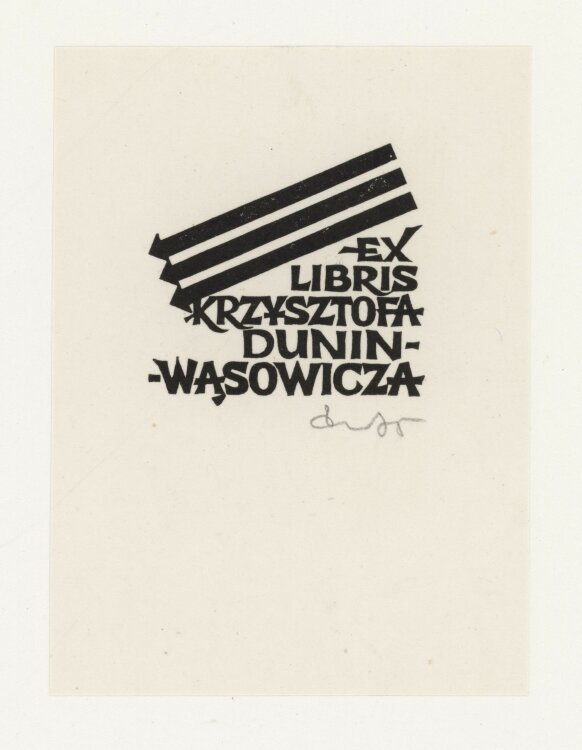 Zbigniew Dolatowski - Ex Libris Krzysztofa Duninwasowicza - 1975 - Holzschnitt