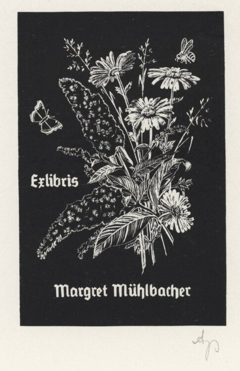 Alma Petz - Ex Libris Margret Mühlbacher - o.J. - Holzschnitt