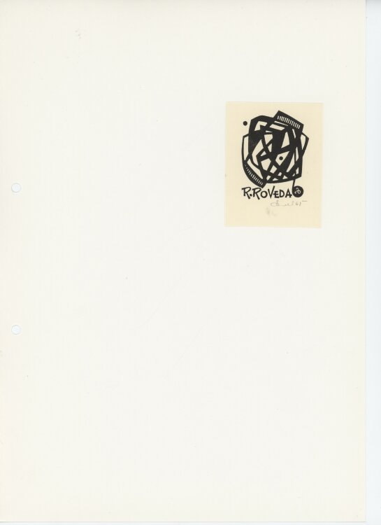 Zbigniew Dolatowski - Ex Libris R Roveda - 1965 - Holzschnitt