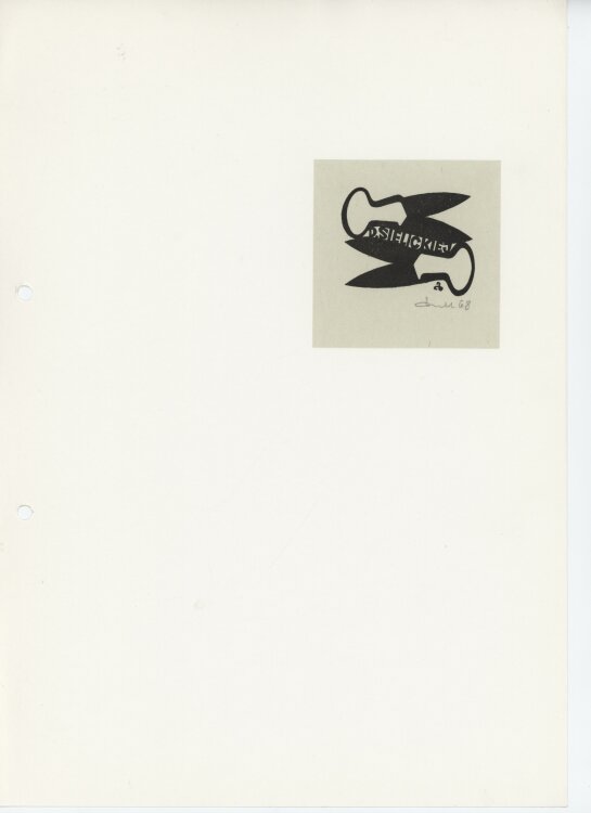 Zbigniew Dolatowski - Ex Libris D Sielickiej - 1968 - Holzschnitt