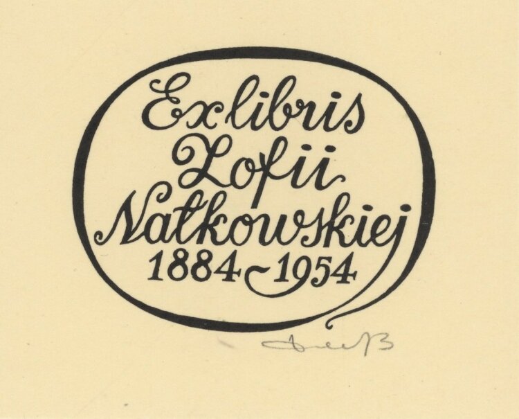 Zbigniew Dolatowski - Ex Libris Lofü Natkouskiej - 1973 - Holzschnitt