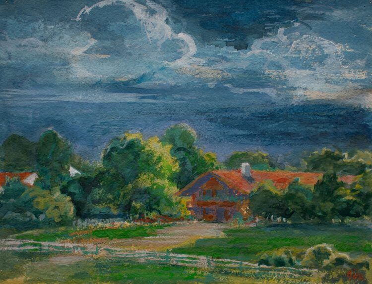 Hans Gött - Bayerische Landschaft - o.J. - Aquarell