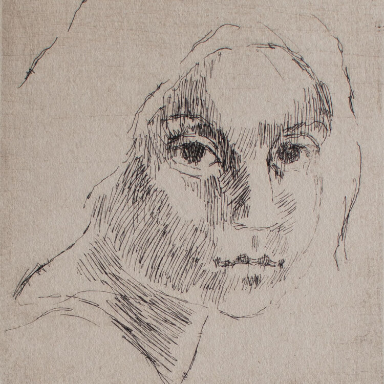 Hans Gött - Porträt eines Mädchens - o.J. - Kaltnadelradierung