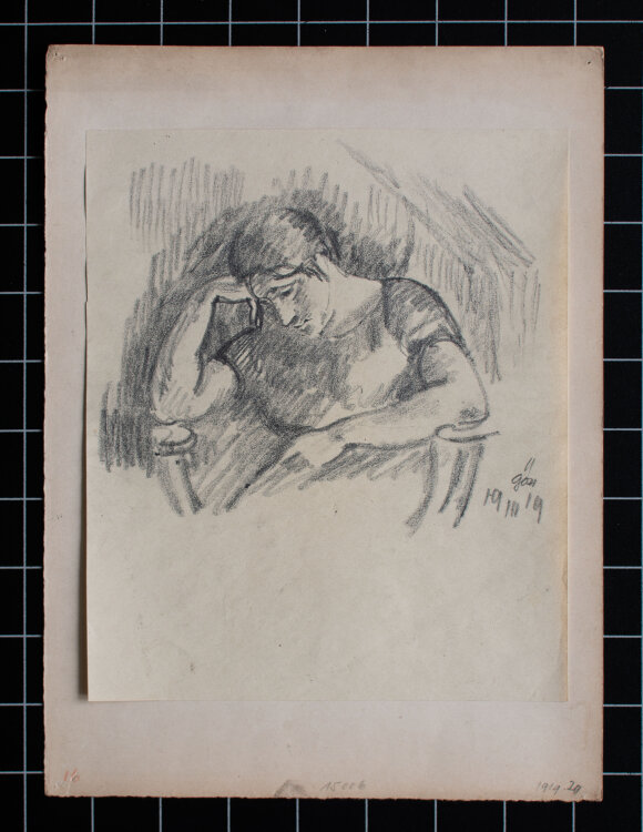 Hans Gött - Sitzende Frau - 1919 - Bleistift