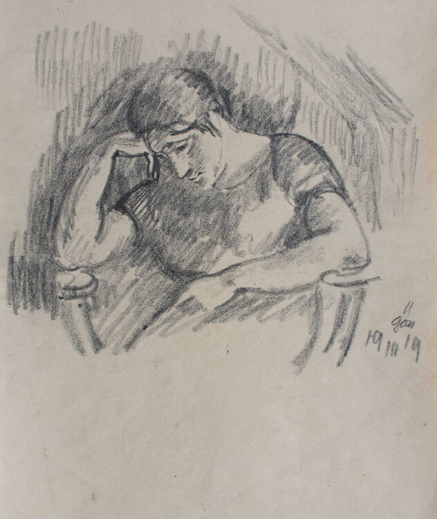Hans Gött - Sitzende Frau - 1919 - Bleistift