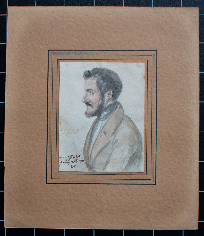 unbekannt - Männerporträt - 1841 - Aquarell