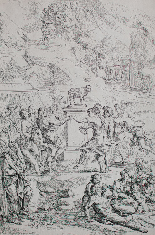 Franz Ertinger - Le Veau dOr / Das Goldene Kalb - 1683 - Radierung