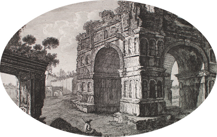 Domenico Baldini nach  Giovanni Battista Piranesi - Arco di Giano / Janusbogen Rom - 1800 - Radierung