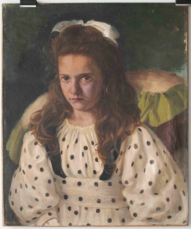 unbekannt - Mädchenporträt - o.J. - Öl auf Leinwand