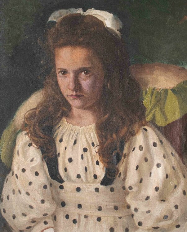 unbekannt - Mädchenporträt - o.J. - Öl auf Leinwand