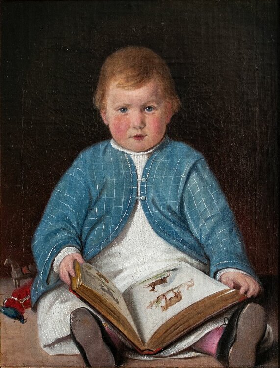 unbekannt - Kinderporträt (Knabe) - o.J. - Öl...