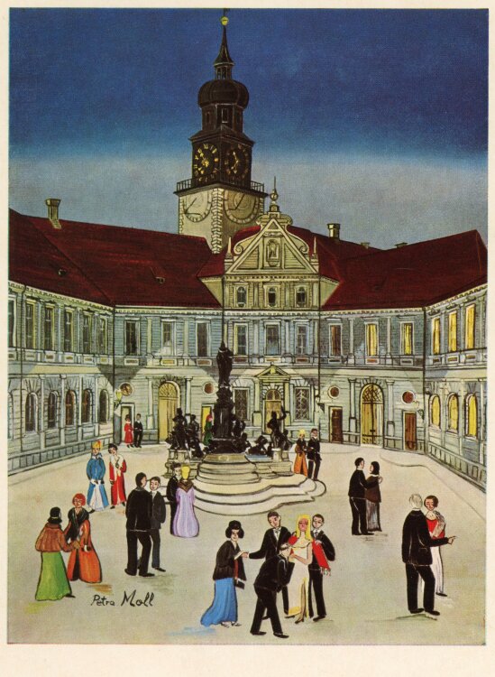 Petra Moll - Brunnenhof und Cuvilliéstheater - o.J. - Kunstdruck