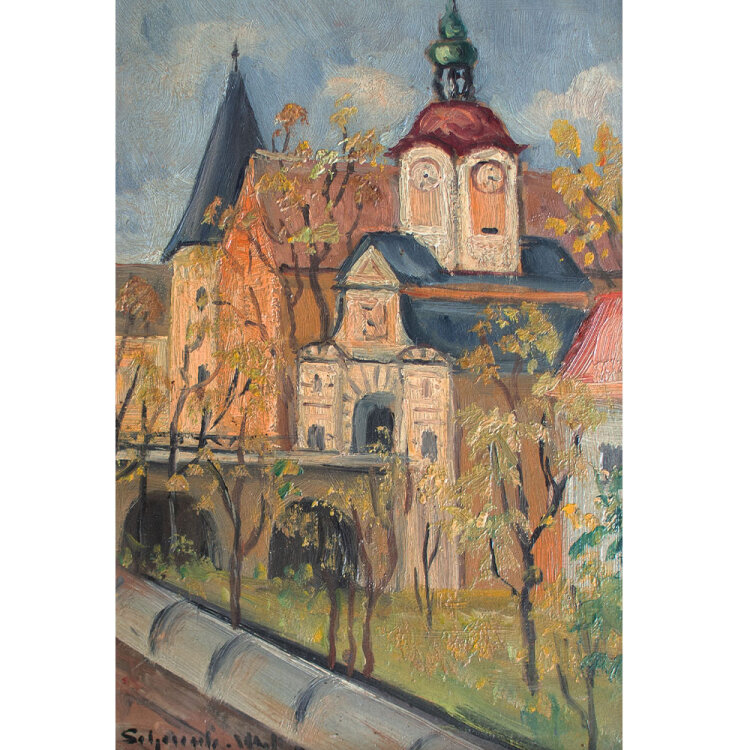 süddeutsch - Stadtansicht mit Kirche - 1941 -...