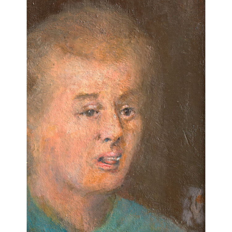 unbekannt - Weibliches Porträt - o.J. - Öl auf Malpappe