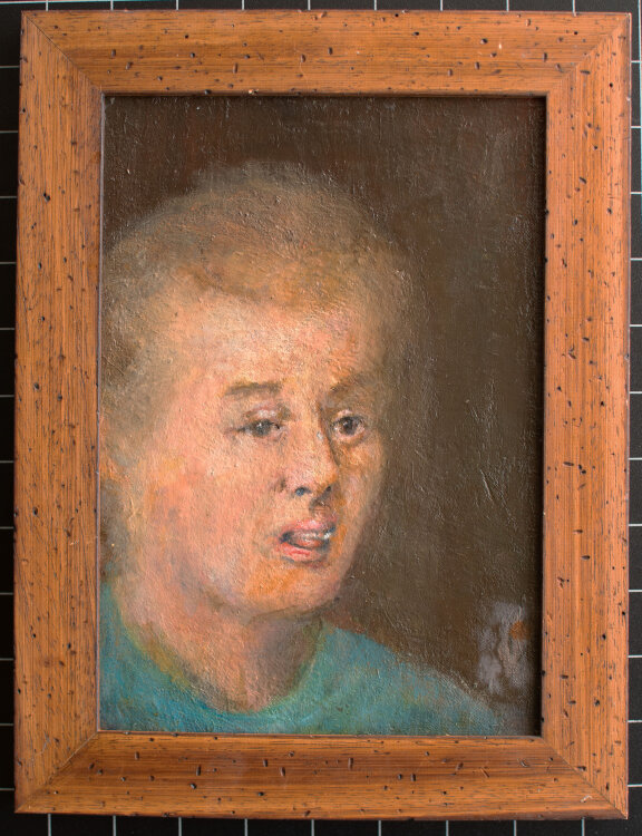 unbekannt - Weibliches Porträt - o.J. - Öl auf Malpappe