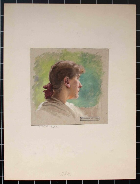 Adrienne von Pötting - Weibliches Porträt - o.J. - Öl auf Malpappe