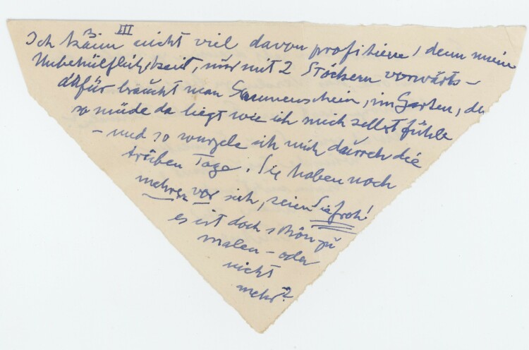 Ernst Eitner - Brief - Anfang April 1954