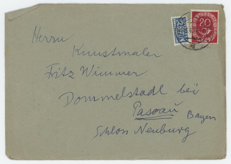Ernst Eitner - Brief - Anfang April 1954
