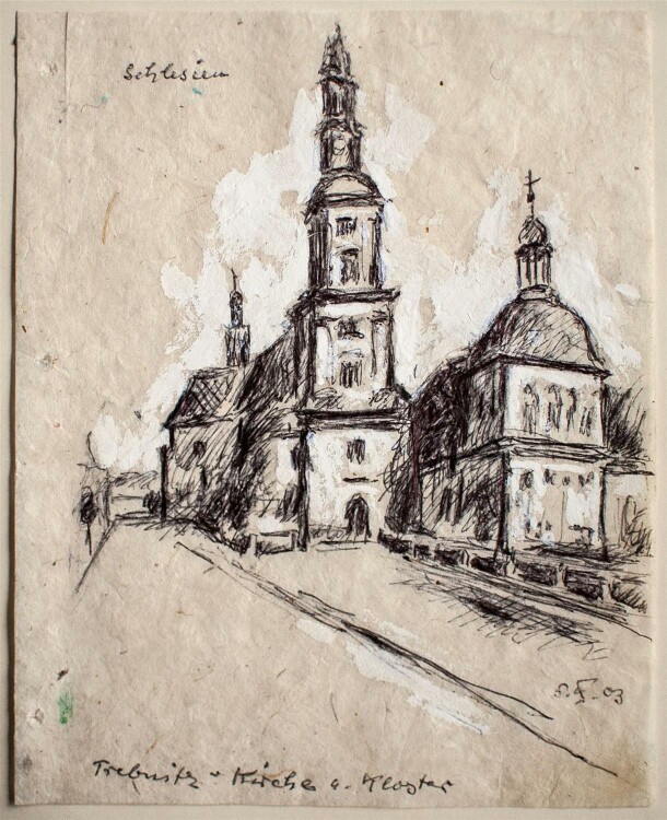 Viola Ehrenfried - Schlesien Kirche und Kloster - Kugelschreiberzeichnung - 2003