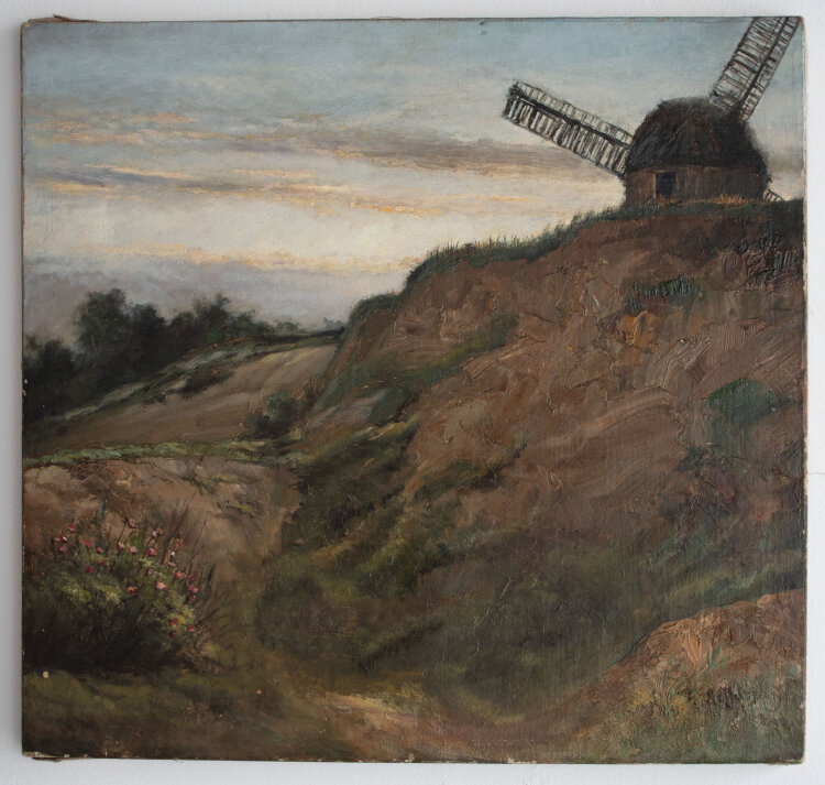 Karl Heffner - Landschaft mit Windmühle - o.J. -...