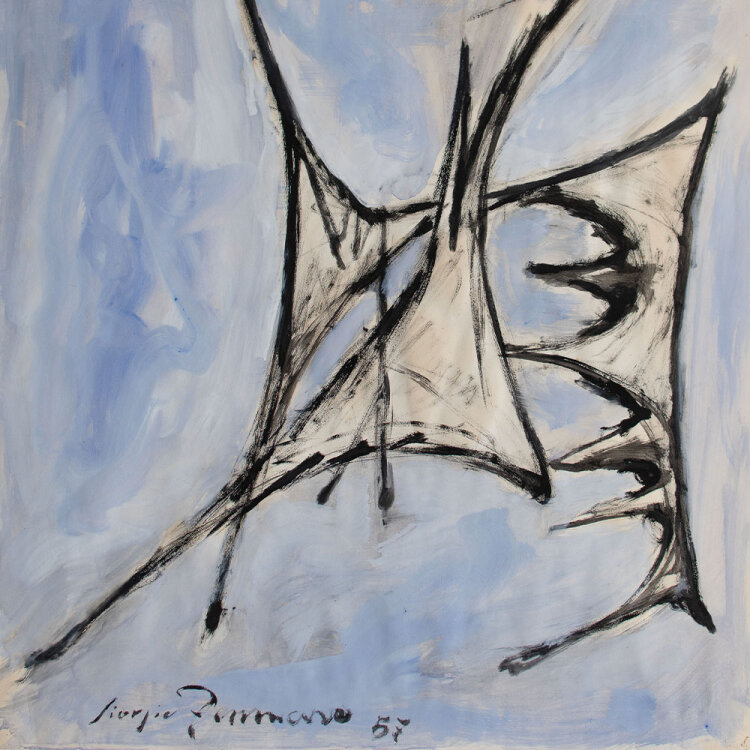 Giorgio Zennaro - Per una Scultura - 1957 - Aquarell