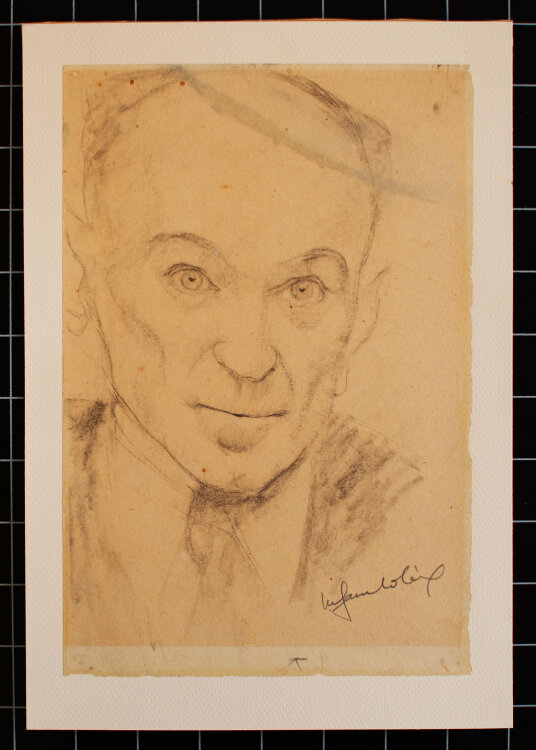 Unbekannt - Porträt Karl Valentin - o.J. - Kohle und Bleistift