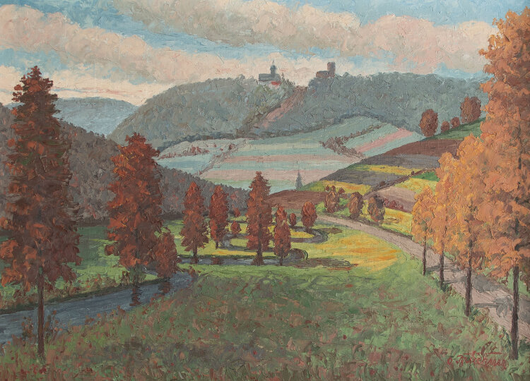 Otto Brückner - Eisenbach, Burgruine - o.J. - Öl auf Hartfaser